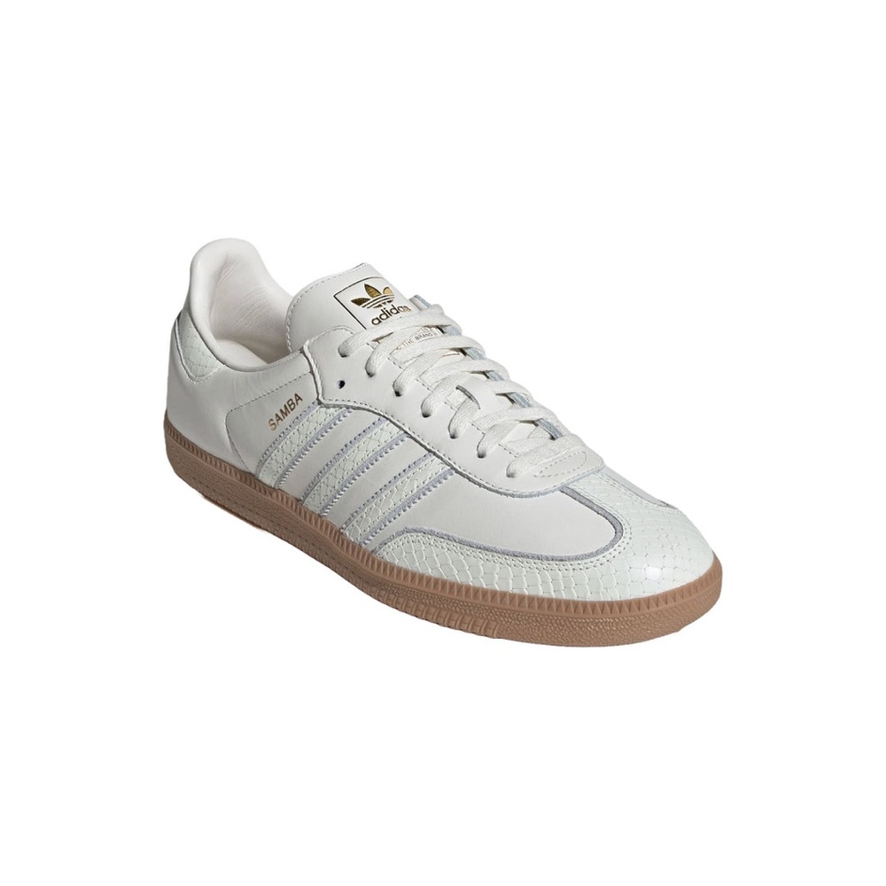 Adidas White Snakeskin Sambas